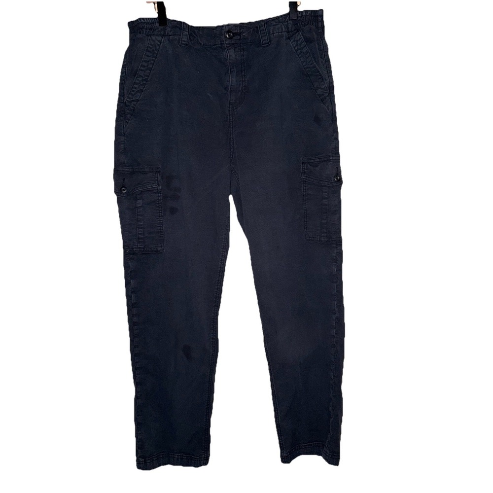 American Eagle Outfitters Real Good Pant Womens 16 Black Cotton Cargo Stretch
